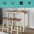 Counter Height Pub Table with 2 Saddle Bar Stools
