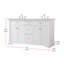 Ensemble de meuble-lavabo double 60 po Clarence-472133151