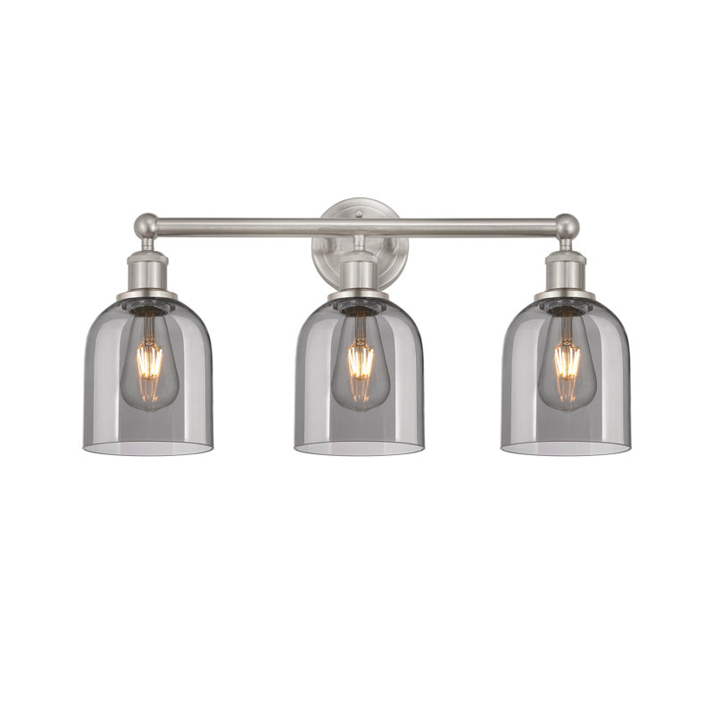 Allysson 3 - Light Dimmable Vanity Light, Light Smoke, Brushed Satin Nickel