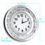 Crystal Crushed Diamond Mirrored Round Wall Clock 16X16x2 Inches For Wall Decoration Silver Glass Mirror Clock Sparkle Twinkle Bling Home Decor. AA Battery Is Not Included.