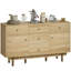 HOMCOM Modern Sideboard with Adjustable Shelf, 5 Drawers, 136 x 38 x 80 cm