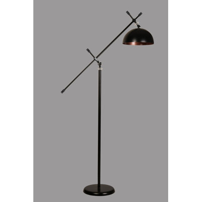 Cashion 180cm Black Chrome Swing Arm Floor Lamp