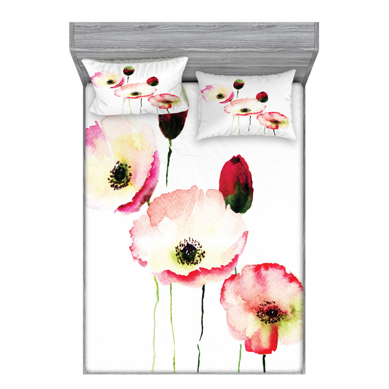 Microfiber Sheet Set, Queen Sheet Set with Fitted Sheet