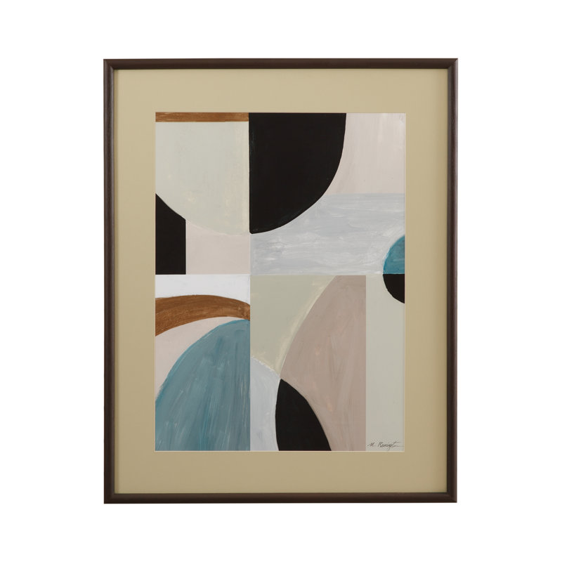 «Curved Vision Shapes», reproduction encadrée