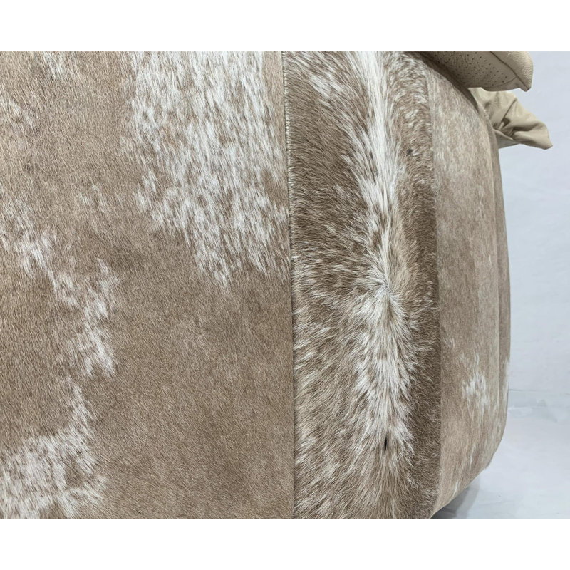 Canapé en cuir, Cuir taupe / cuir véritable