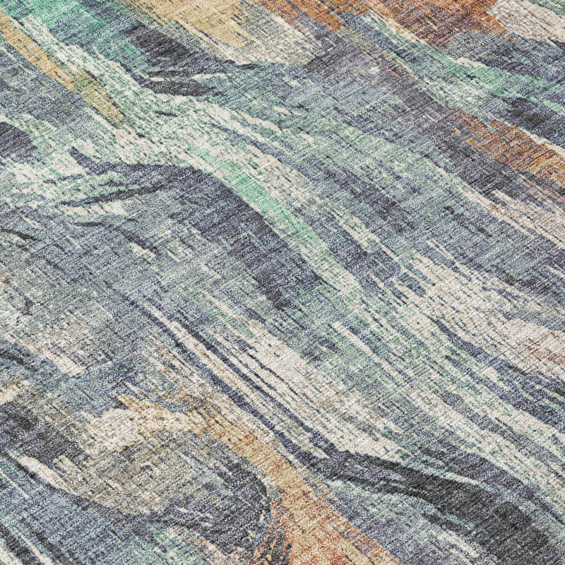 Machine Washable Indoor/Outdoor Howle ACN2269 Abstract Rug, Rectangle 3' x 5'