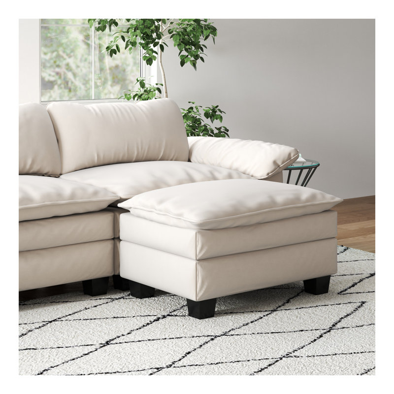 Canapé modulaire de luxe avec repose-pieds, Beige
