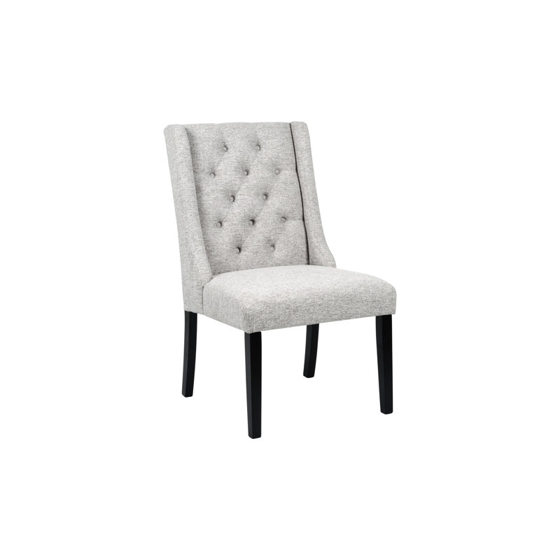 Chaise parsons rembourrée en lin capitonné Retro (ensemble de 2)