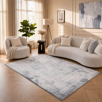 Elaris Collection Rectangle Abstract Area Rug