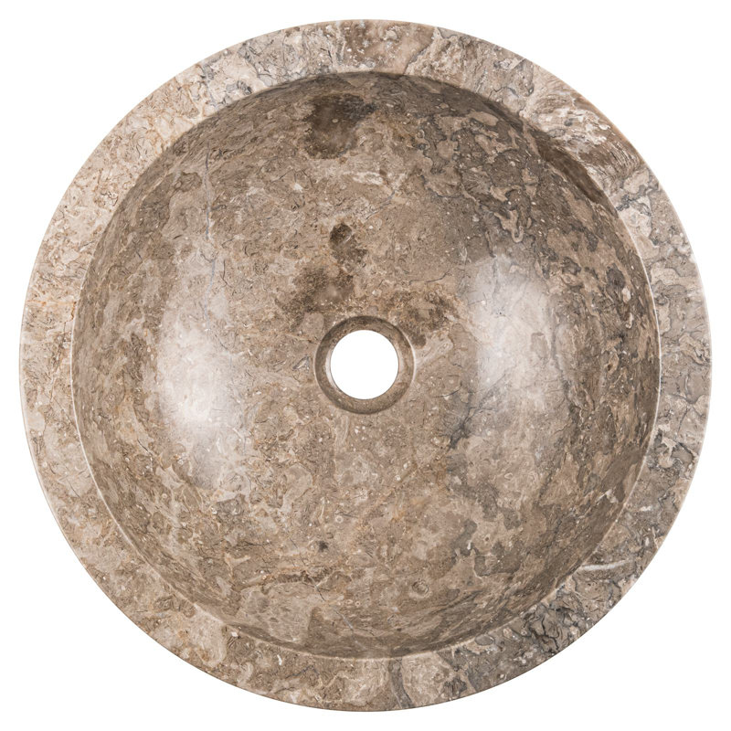 Bloomsbury Market Lunenberg 520mm L x 520mm W Polished Marble Circular Sink