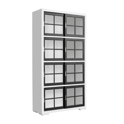 Bibliothèque à porte coulissante