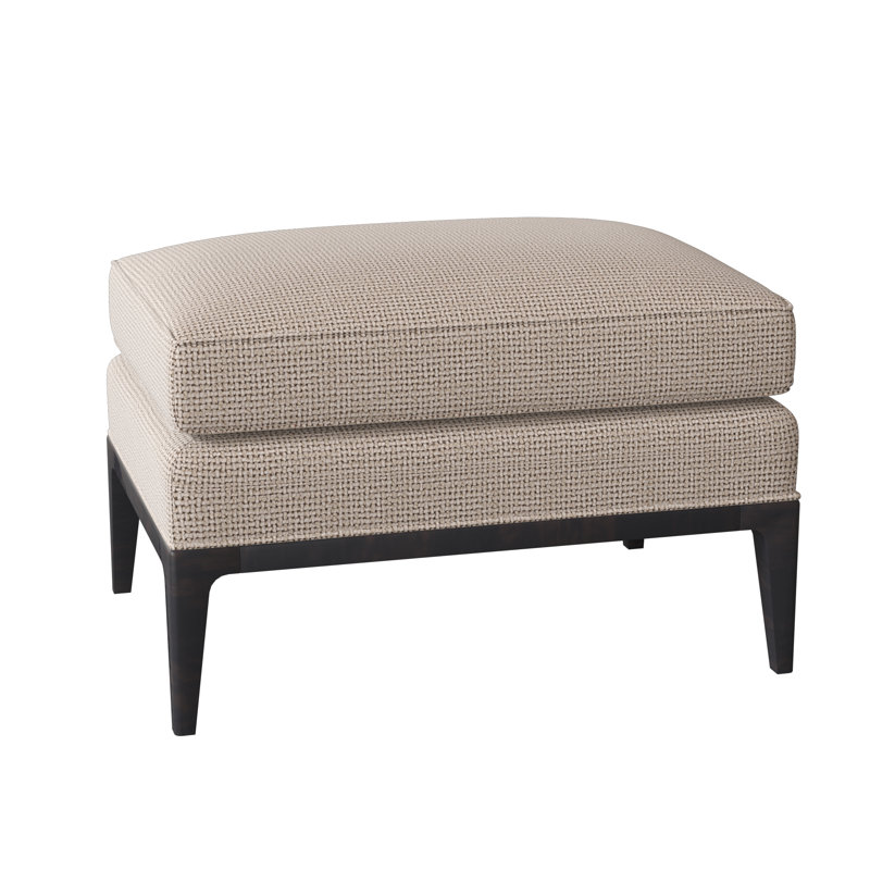 Claxton Ottoman, Tortoise Shell Flax, Espresso