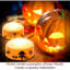 2 PCS Halloween LED Pumpkin Lights with Timer and Remote, Battery Operated Jack-O-Lantern Orange Light for Halloween Decor, Flameless Candles for Pumpkin Decoration