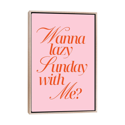 Lazy Sunday Rose Orange 1 Piece Wall Art on Canvas