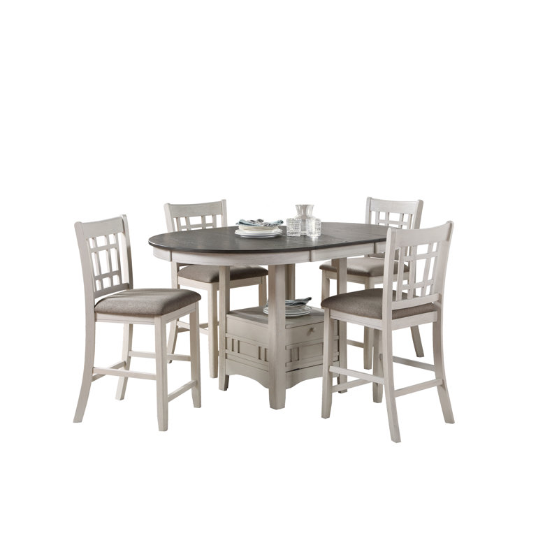 Orcutt White 5Pc Counter Height Dining Set