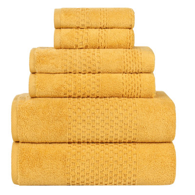 Ensemble de serviettes texturées gaufrées en coton gaufré de poids moyen Playa Zero Twist
