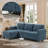 Ilyes Upholstered U-Shaped Sectional Reversible-1137358598
