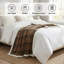 Jeté en molleton et revers Sherpa Americanflat - 50 x 60 pouces à carreaux Tattersall Classic - Housse de canapé confortable ultra douce - Conception réversible chaleureuse - Brun-125472506