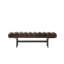 Banc rembourré en cuir véritable Penina-706929648