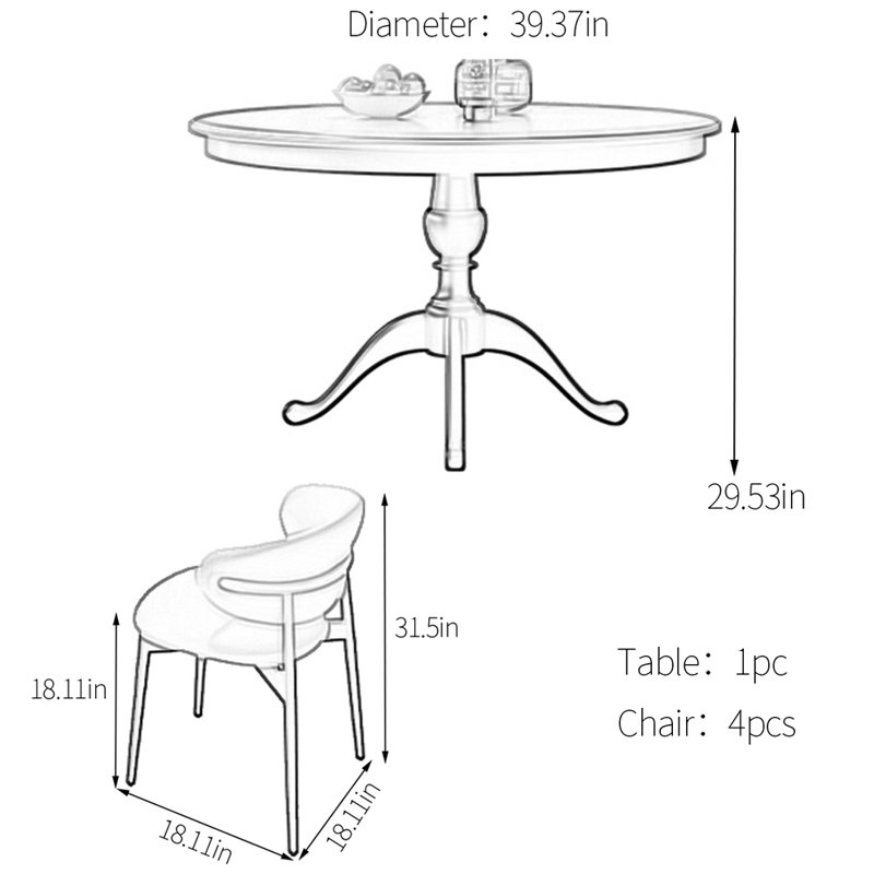 Vangela, 29.53"H x 39.37"L x 39.37"W
