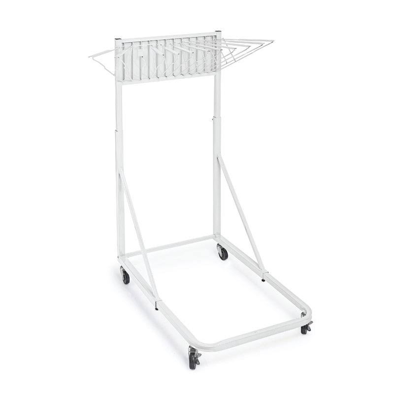 Support de chariot vertical en acier, Blanc