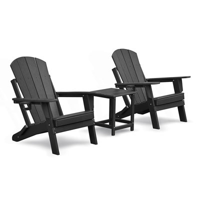 Ensemble de 2 chaises et table Adirondack pliantes pour l'extérieur