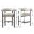 24" Upholstered Boucle Counter Stool with Arm