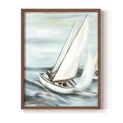 NAUTICAL Series Liv, reproduction encadrée - bois massif
