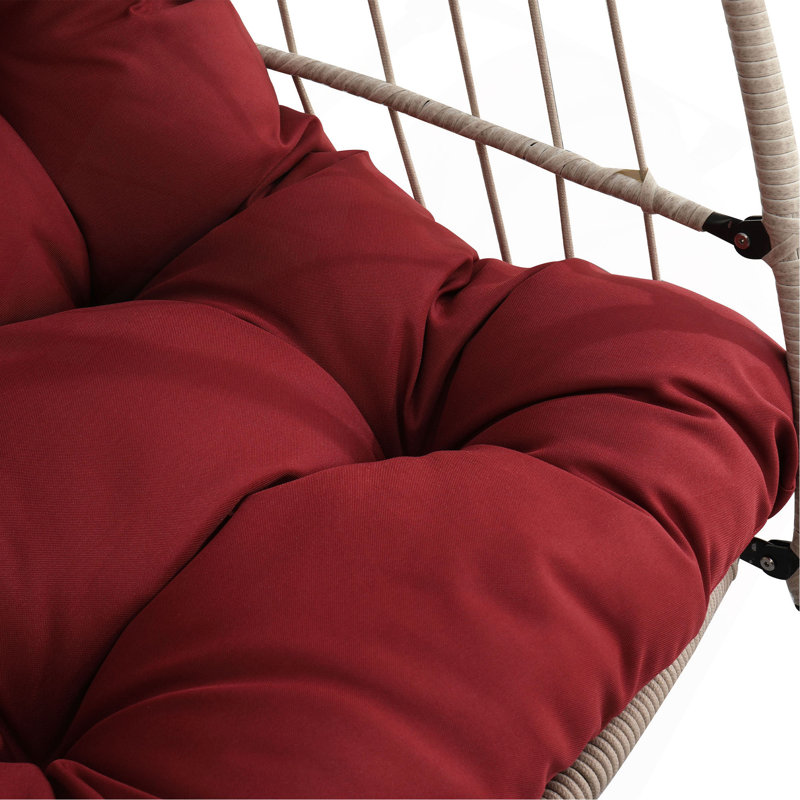 Chaise suspendue en PE pour l'extérieur, Rouge