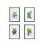 Ensemble de 4 fleurs murales botaniques, décoration pour salon, salle à manger, chambre à coucher, couloir