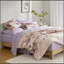 Ensemble d'édredon floral avec draps Taupe-134085845