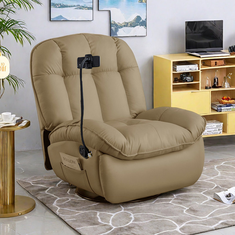 Fauteuil inclinable multifonctionnel avec support pour téléphone, Kaki