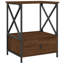 Ardi 50cm W Iron Bedside Table-412225812