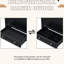 Base de meuble-lavabo noir 30 po, bois massif et armoire avec portes et tiroir, multifonctionnel, tablette réglable, base moderne requise, noir-1831814542