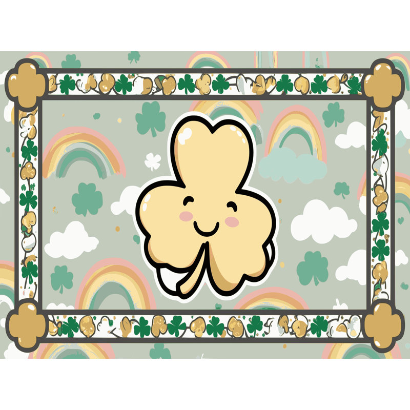Le tapis des Fêtes du jour de la Saint-Patrick, Rectangle 6 pi x 9 pi