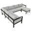 U-Shaped Multi-Person Outdoor Sofa Set, Suitable For Gardens, Backyards, And Balconies.-121059840