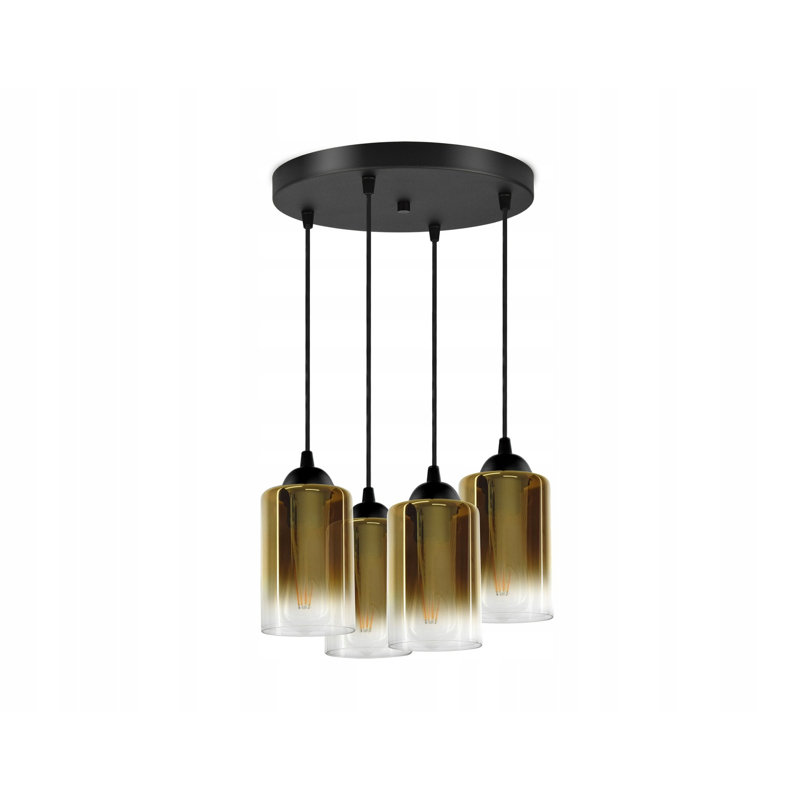 Elli-Mae 4 - Light Cluster Cylinder Pendant, Copper