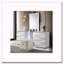 Ensemble coiffeuse blanche avec miroir, tiroirs de rangement, style contemporain