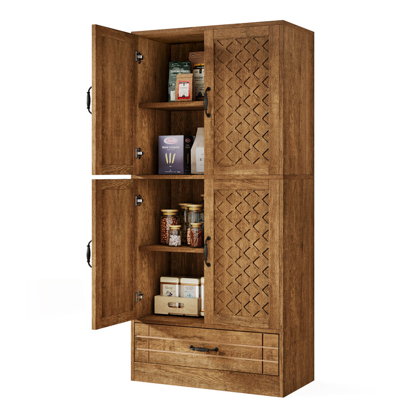 Grande armoire 70 po avec tablettes et tiroirs 70 po