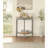 Florissant Transitional Half Moon Console Table with Bottom Shelf-331994671