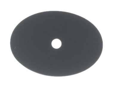 Oval  Backplate, 1.75" H x 1.25" W x 0.625" D, Black