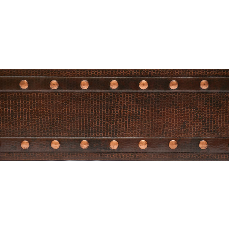 33" Hammered Copper Double Basin Kitchen Sink with Barrel Strap Design