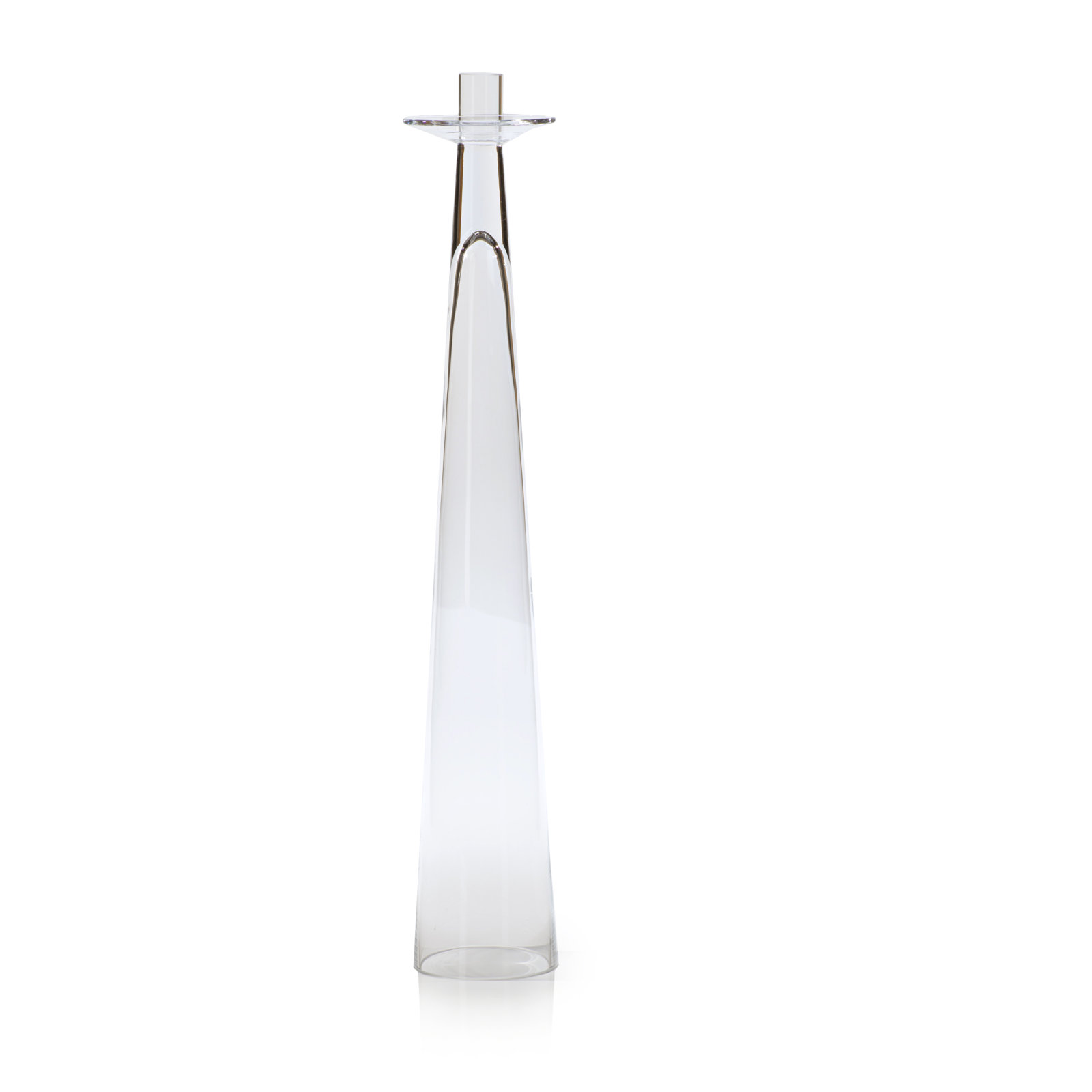 Glass Tabletop Candlestick, Large
