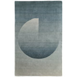 Katya Hand Knotted Wool Geometric Area Rug in Green/Beige