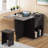 66.9 Space Saving Foldable and Extendable Dining Table with 6 chairs-936172607