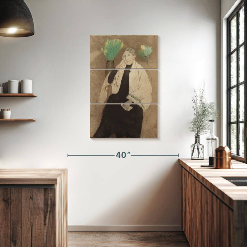 Leisha, portrait de la mère de l'artiste, H 38 po x l 24 po