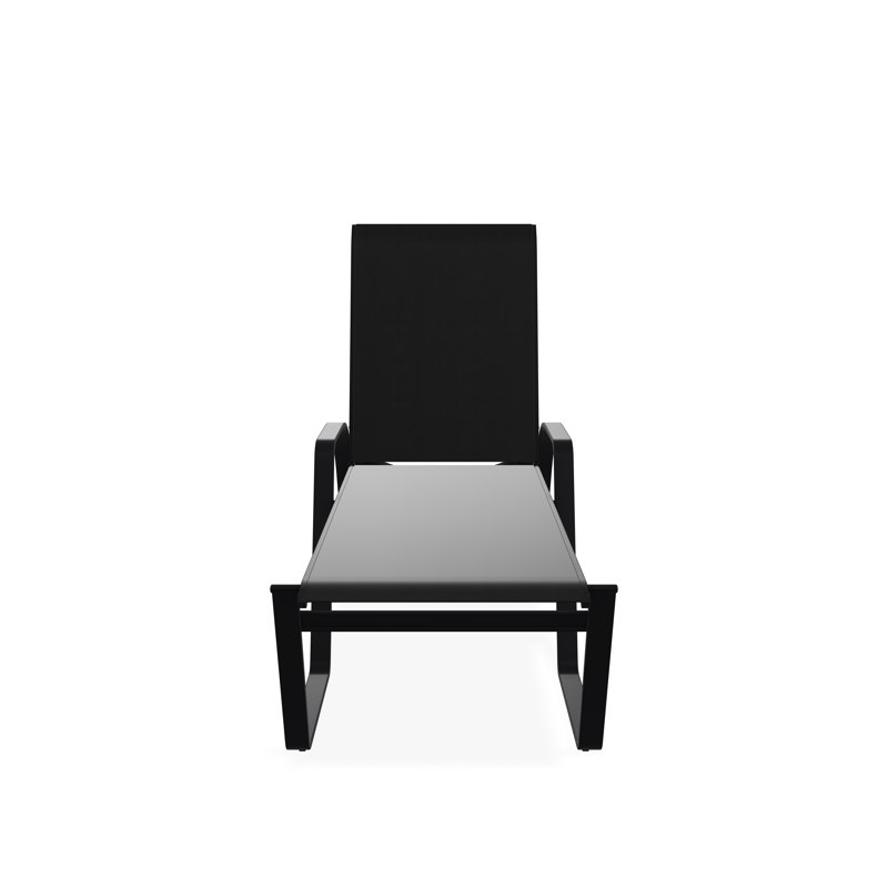 Chaise longue empilable Aruba II, Noir, Noir 5D Sunbrella®