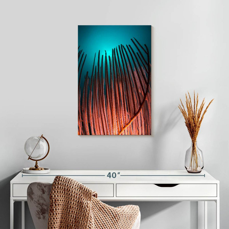 Brampt Coral And Teal, 24" H x 16" W