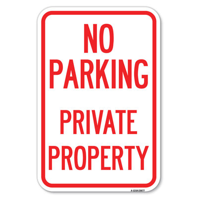 Pas de place de stationnement dans la propriété privée / 23677