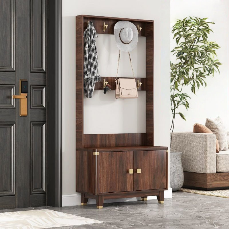 Vitrine moderne et minimaliste, Brun noyer